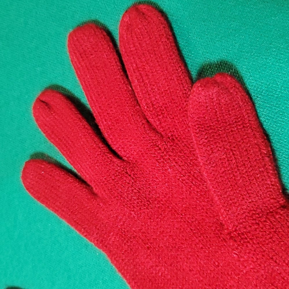 The New York Company one size women's long red gloves - Picture 4 of 7
